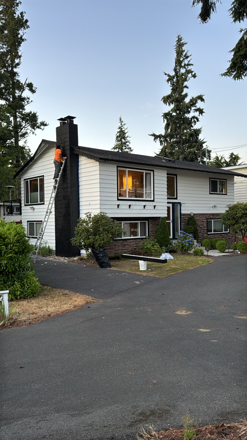 Exterior house painting project