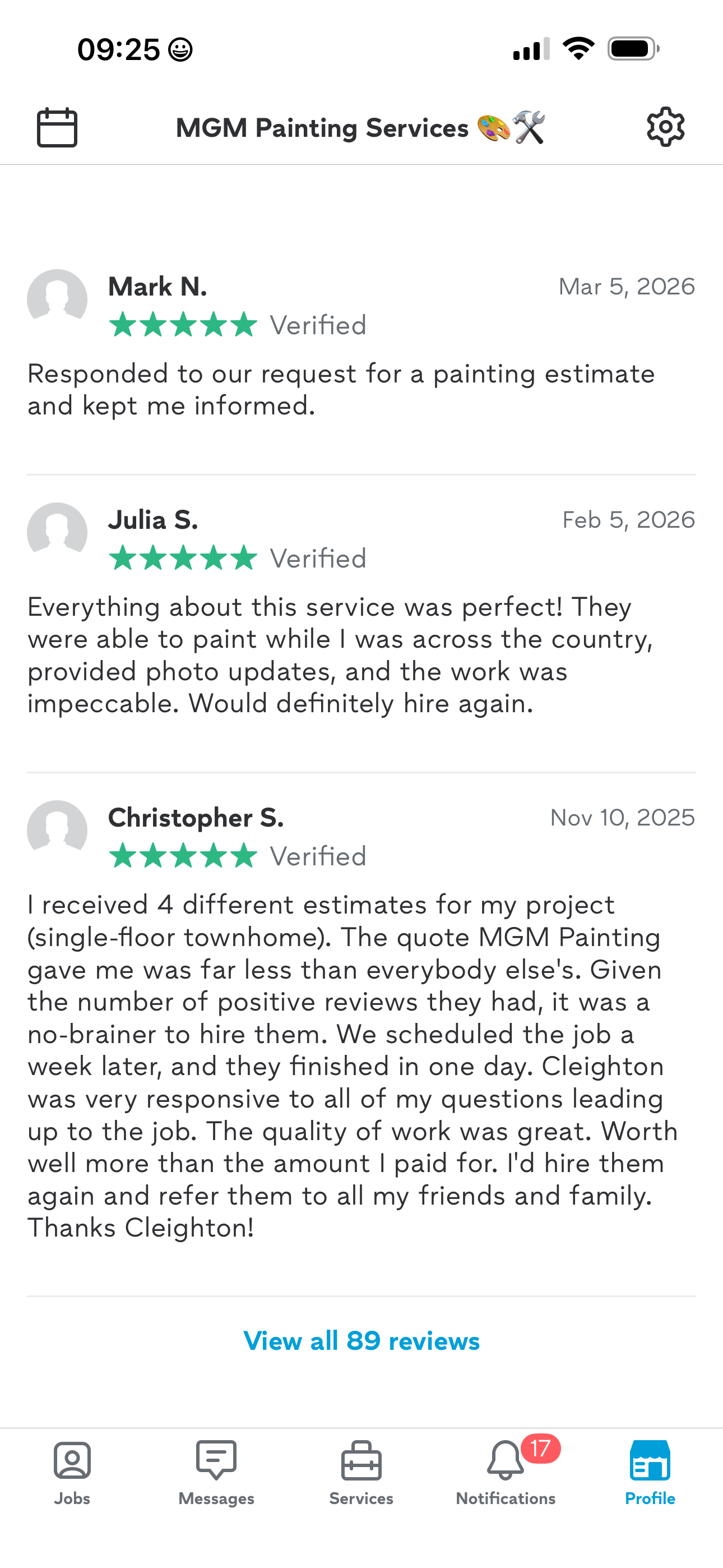 Review screenshot one