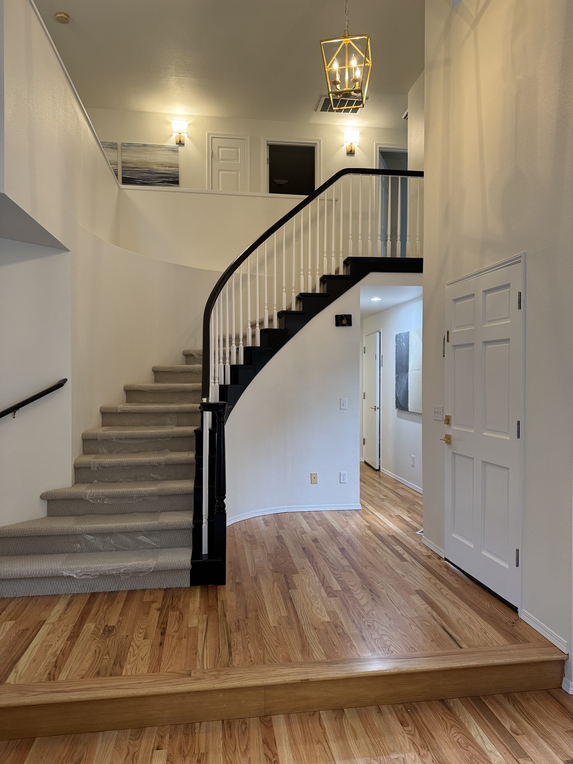 Interior painting staircase and walls